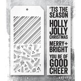 Stampers Anonymous Tim Holtz Clear Stamp and Stencil Bold Tidings (THMM179)
