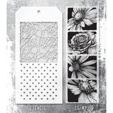 Stampers Anonymous Tim Holtz Clear Stamp and Stencil Bold Botanicals (THMM181)