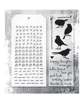 Stampers Anonymous Tim Holtz Clear Stamp and Stencil Shilhoutte Birds (THMM182) Stampers Anonymous Tim Holtz Clear Stamp and Stencil Shilhoutte Birds (THMM182)