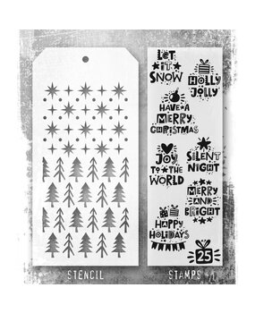 Stampers Anonymous Tim Holtz Clear Stamp and Stencil Holiday Whatnots (THMM188) Stampers Anonymous Tim Holtz Clear Stamp and Stencil Holiday Whatnots (THMM188)
