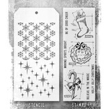 Stampers Anonymous Tim Holtz Clear Stamp and Stencil Blueprint Christmas #1 (THMM191)