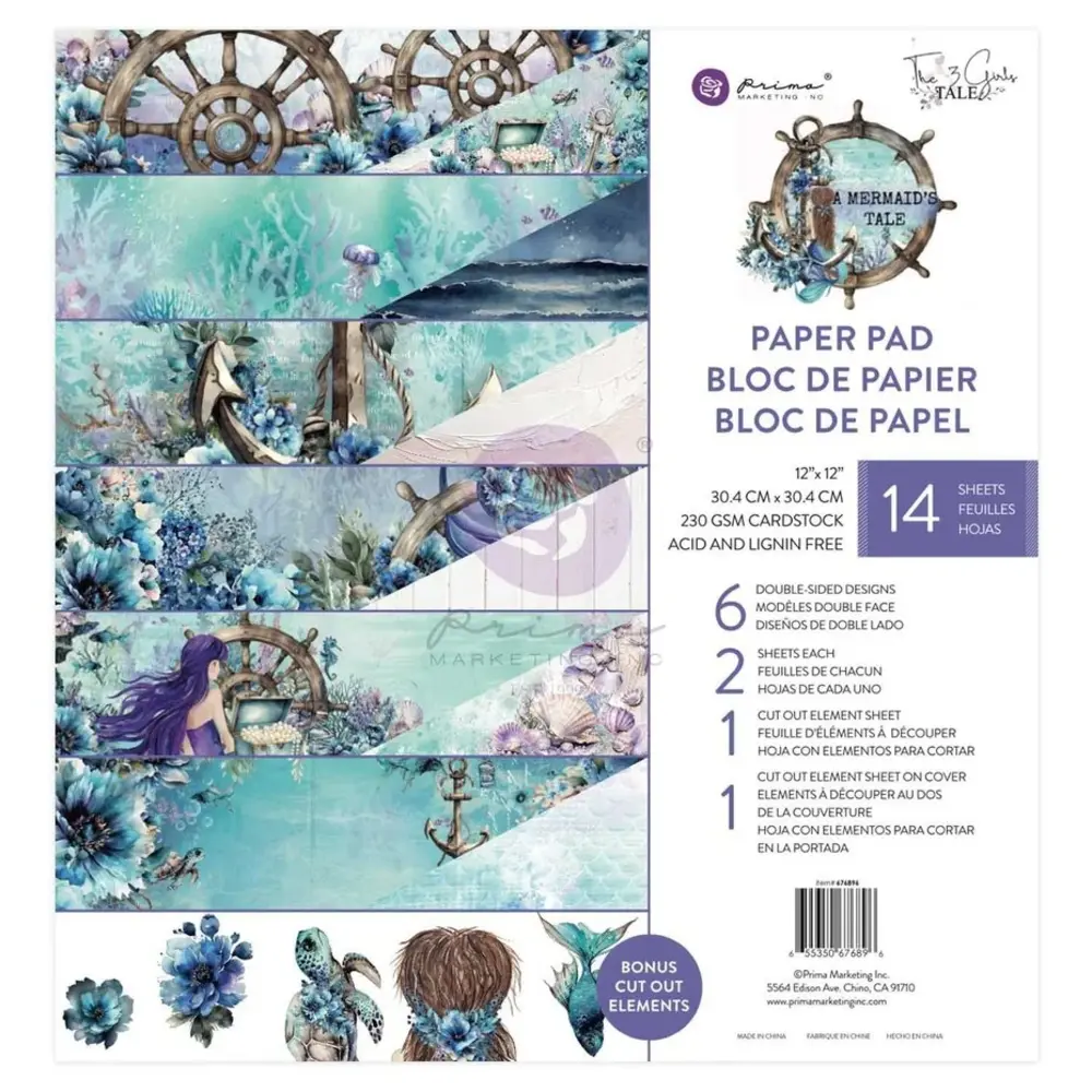 Prima Marketing Inc A Mermaid's Tale 12x12 Inch Paper Pad (676896) Prima Marketing Inc A Mermaid's Tale 12x12 Inch Paper Pad (676896)