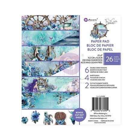 Prima Marketing Inc A Mermaid's Tale 6x6 Inch Paper Pad (676902)