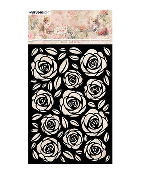 Studio Light A Cat's Secret Masking Stencil Rose Pattern (SL-ACS-MASK338)