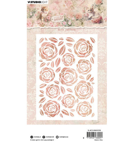 Studio Light A Cat's Secret Masking Stencil Rose Pattern (SL-ACS-MASK338)