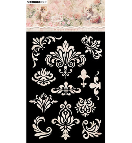 Studio Light A Cat's Secret Masking Stencil Baroque Ornaments (SL-ACS-MASK339) Studio Light A Cat's Secret Masking Stencil Baroque Ornaments (SL-ACS-MASK339)