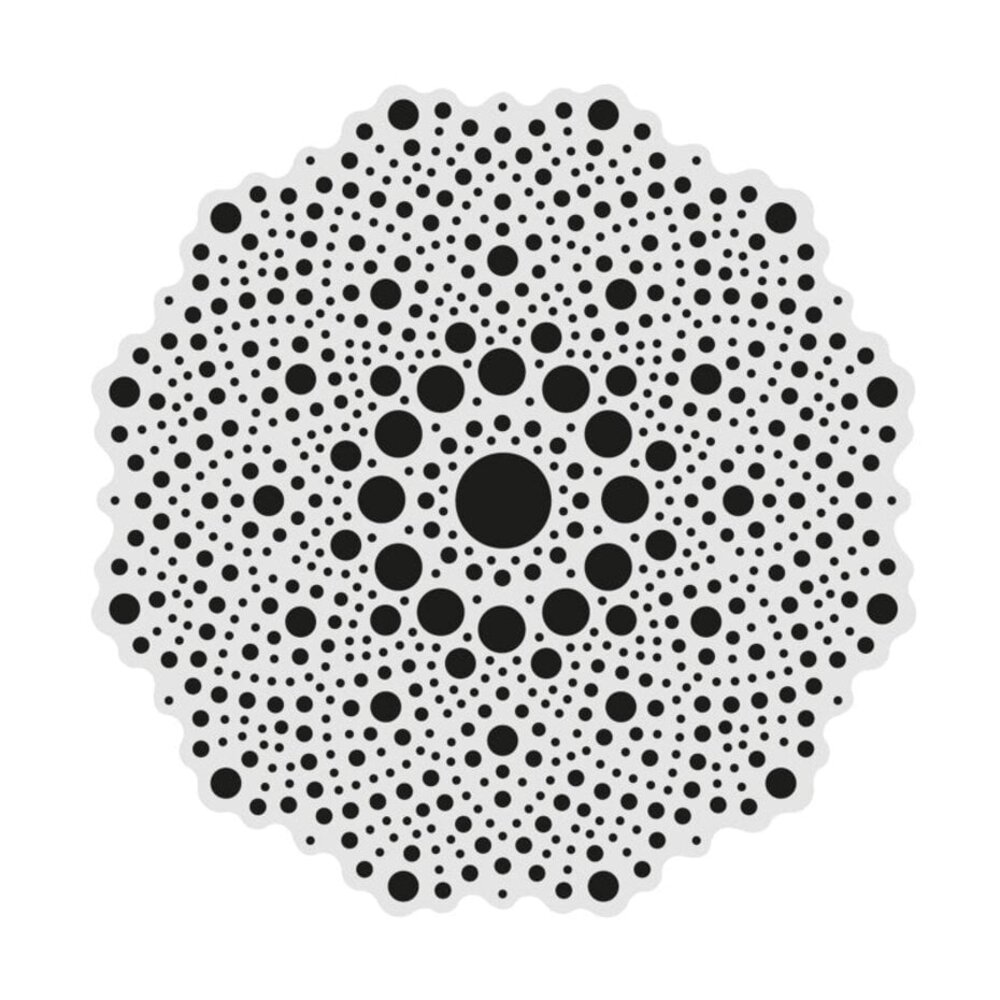 Aladine Dot Painting MDF Board & Stencil 10cm Doily (85498)