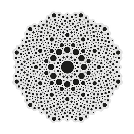 Aladine Dot Painting MDF Board & Stencil 10cm Doily (85498)