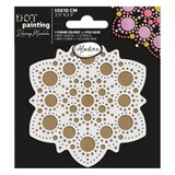 Aladine Dot Painting MDF Board & Stencil 10cm Anemone (85499)