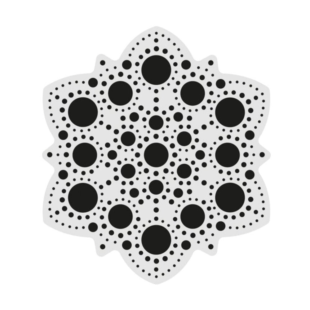 Aladine Dot Painting MDF Board & Stencil 10cm Anemone (85499)