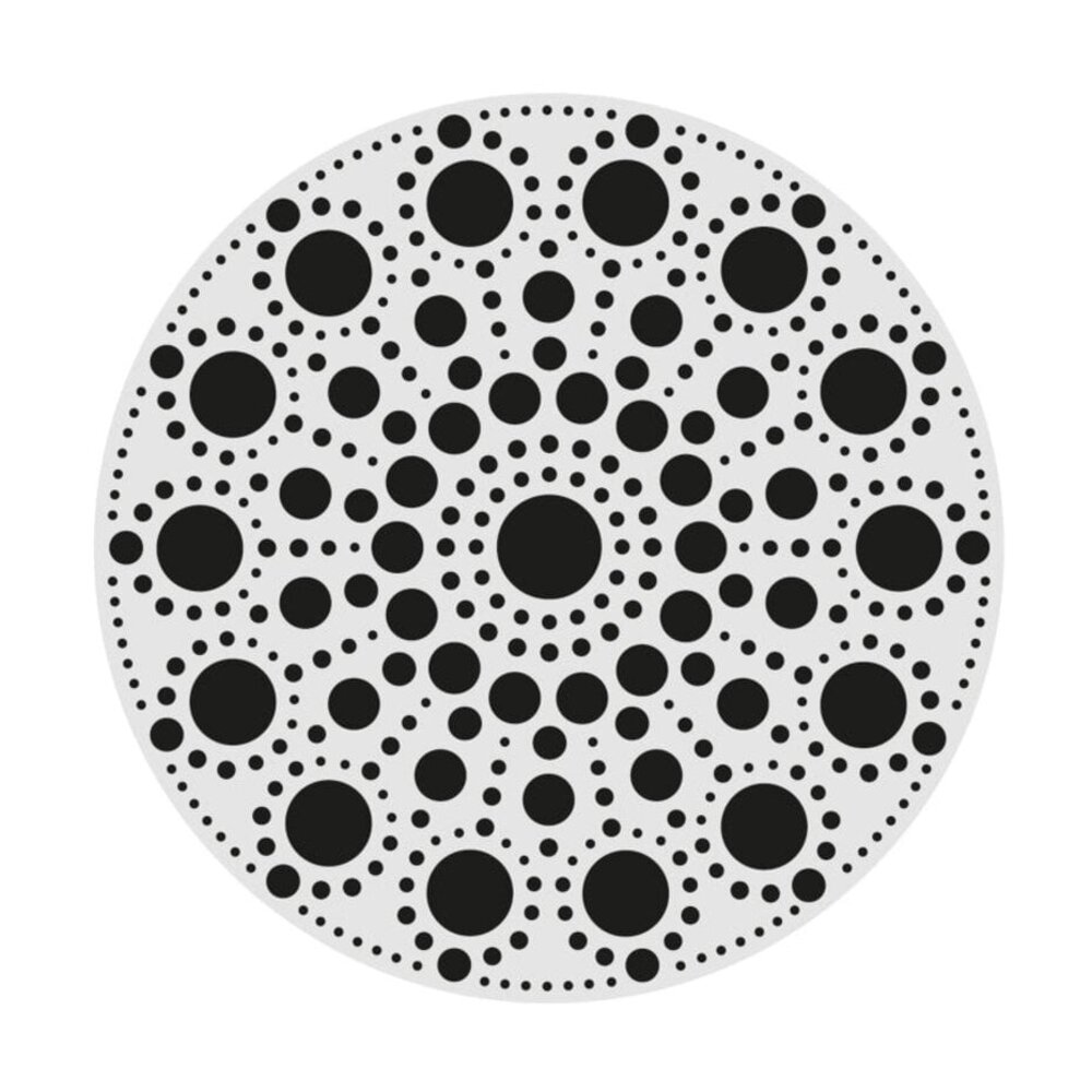 Aladine Dot Painting MDF Board & Stencil 10cm Round (85500)
