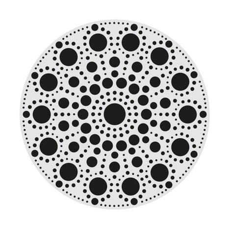Aladine Dot Painting MDF Board & Stencil 10cm Round (85500)