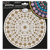 Aladine Dot Painting MDF Board & Stencil 20cm Round (85501)