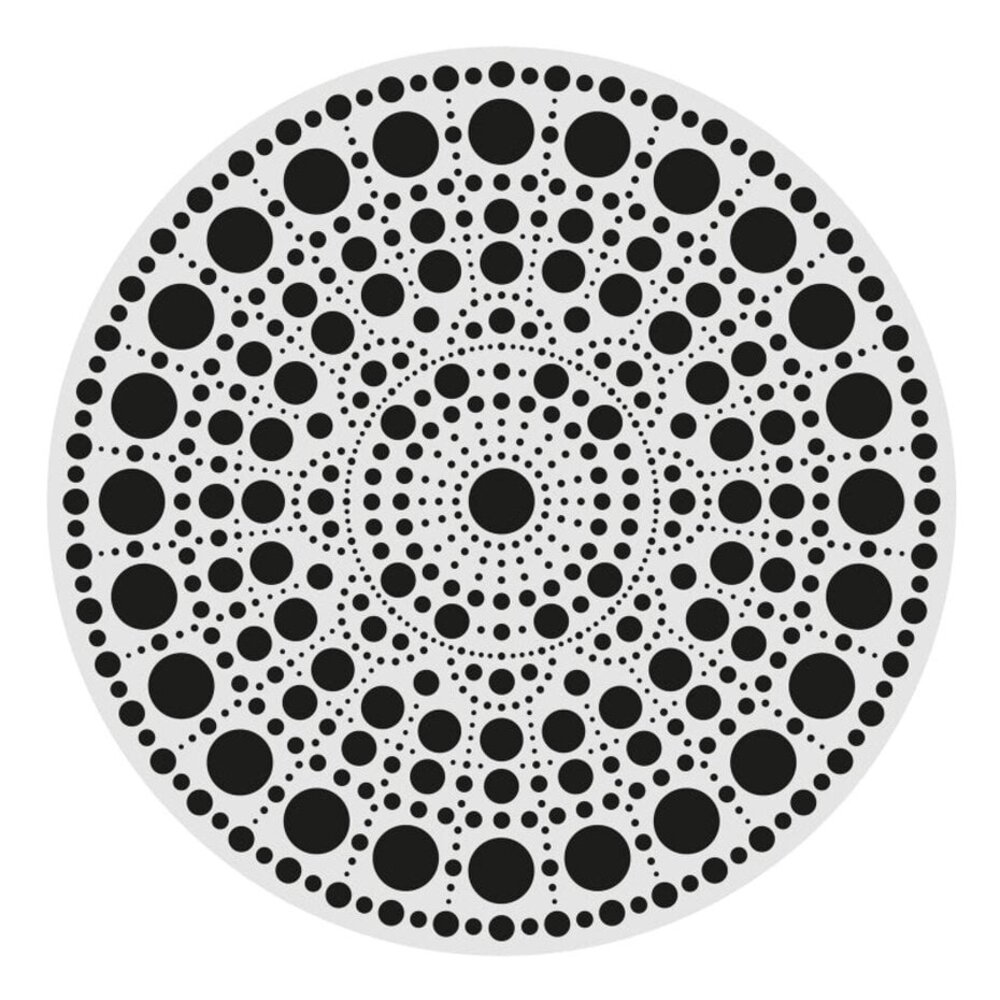 Aladine Dot Painting MDF Board & Stencil 20cm Round (85501)