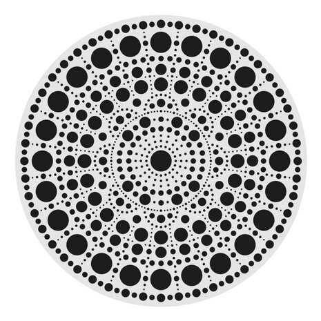 Aladine Dot Painting MDF Board & Stencil 20cm Round (85501)