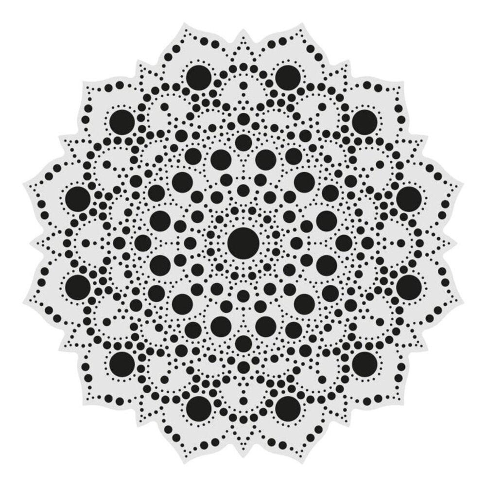 Aladine Dot Painting MDF Board & Stencil 20cm Sun (85503) Aladine Dot Painting MDF Board & Stencil 20cm Sun (85503)