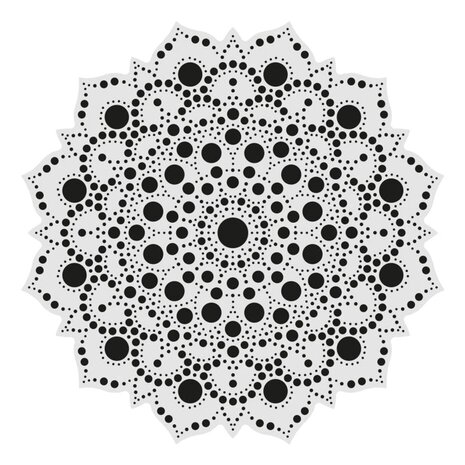 Aladine Dot Painting MDF Board & Stencil 20cm Sun (85503) Aladine Dot Painting MDF Board & Stencil 20cm Sun (85503)