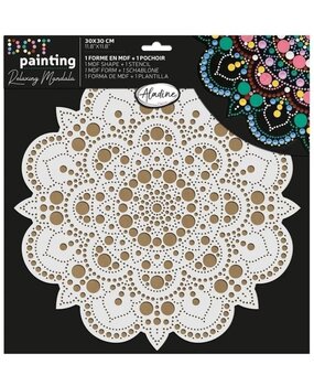 Aladine Dot Painting MDF Board & Stencil 30cm Sun (85505)
