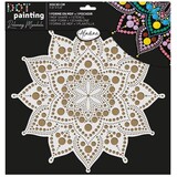 Aladine Dot Painting MDF Board & Stencil 30cm Ethnic (85506)