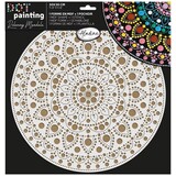 Aladine Dot Painting MDF Board & Stencil 30cm Round (85507)