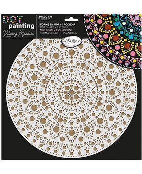 Aladine Dot Painting MDF Board & Stencil 30cm Round (85507) Aladine Dot Painting MDF Board & Stencil 30cm Round (85507)