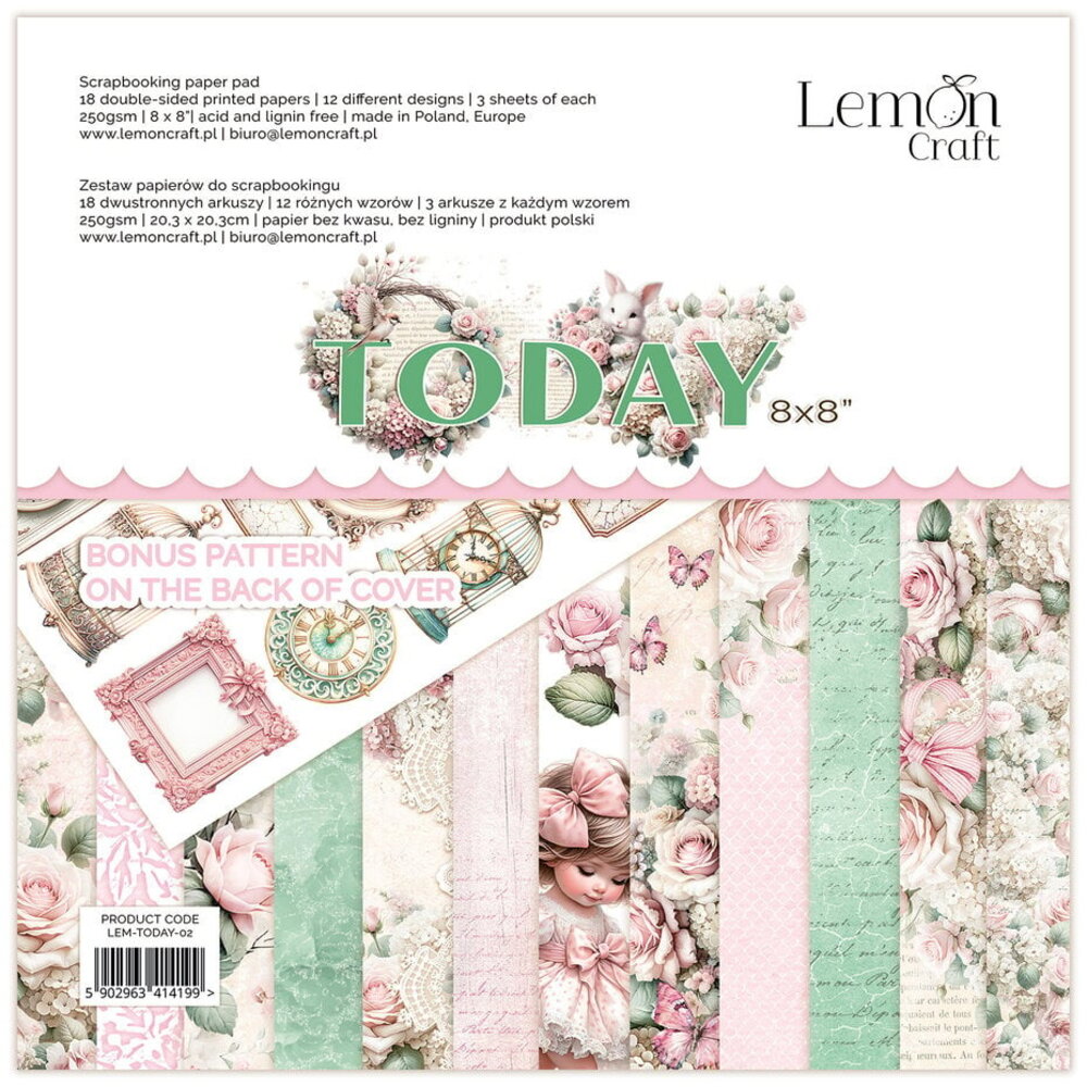 LemonCraft Today 8x8 Inch Paper Pad (LEM-TODAY-02) LemonCraft Today 8x8 Inch Paper Pad (LEM-TODAY-02)