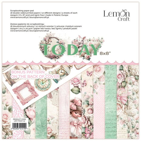 LemonCraft Today 8x8 Inch Paper Pad (LEM-TODAY-02) LemonCraft Today 8x8 Inch Paper Pad (LEM-TODAY-02)