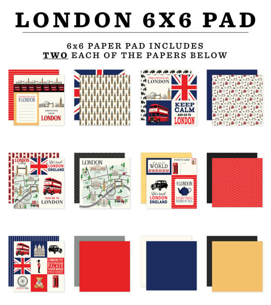Carta Bella London 6x6 Inch Paper Pad (CBL404023)