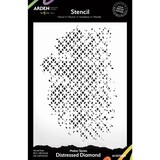 Arden Creative Studio Vintage Makers Distressed Diamond 6x8 Inch Stencil (ACSST0002)
