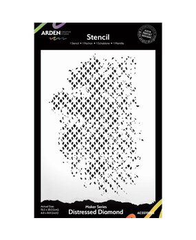 Arden Creative Studio Vintage Makers Distressed Diamond 6x8 Inch Stencil (ACSST0002) Arden Creative Studio Vintage Makers Distressed Diamond 6x8 Inch Stencil (ACSST0002)