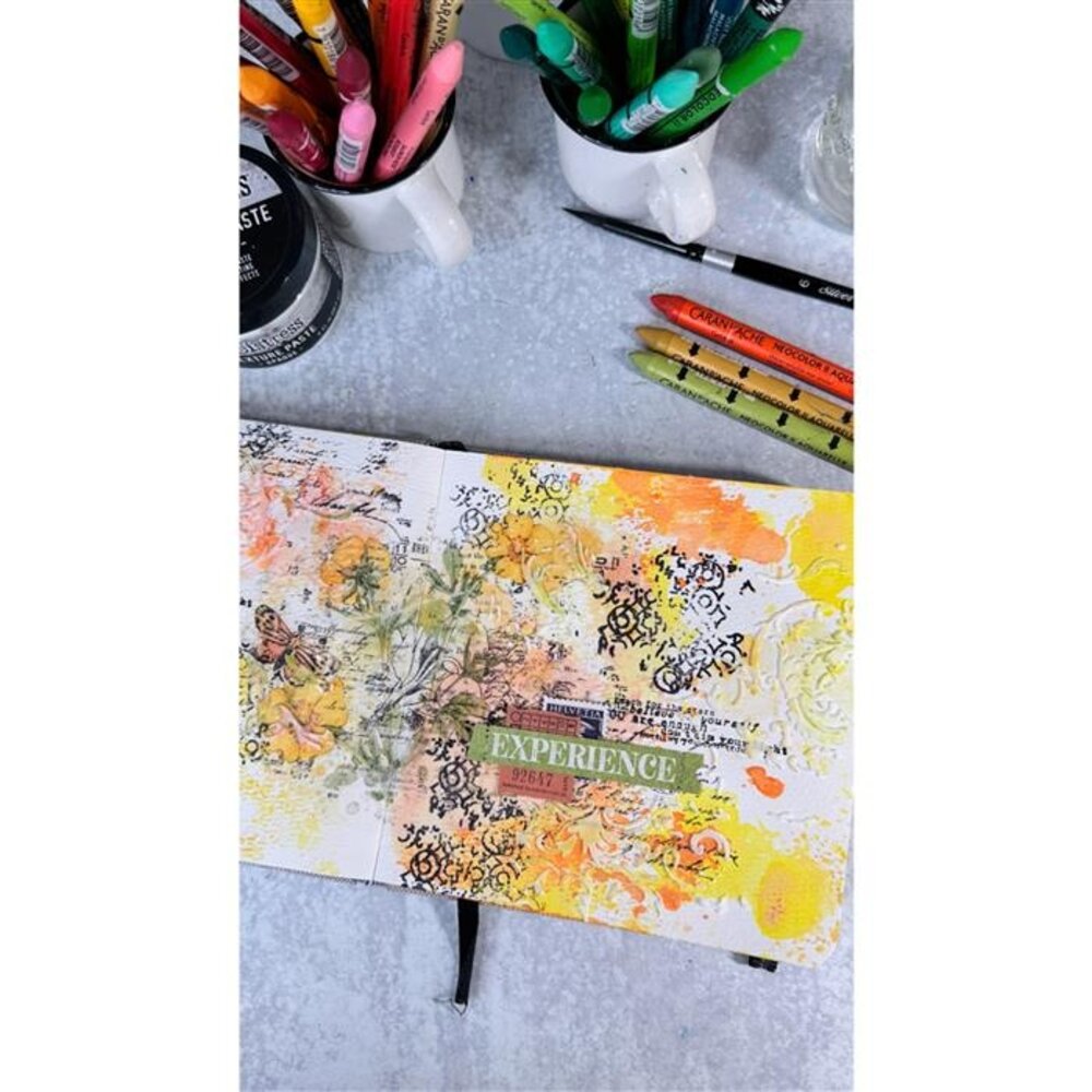 Arden Creative Studio Vintage Makers Fancy Flourish 6x8 Inch Stencil (ACSST0003)