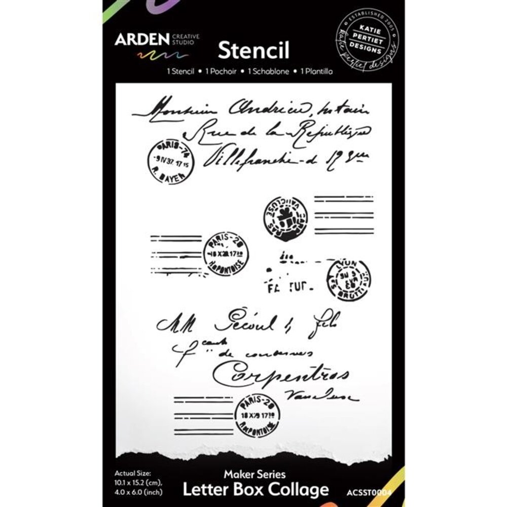 Arden Creative Studio Vintage Makers Letter Box Collage 4x6 Inch Stencil (ACSST0004) Arden Creative Studio Vintage Makers Letter Box Collage 4x6 Inch Stencil (ACSST0004)