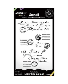 Arden Creative Studio Vintage Makers Letter Box Collage 4x6 Inch Stencil (ACSST0004) Arden Creative Studio Vintage Makers Letter Box Collage 4x6 Inch Stencil (ACSST0004)