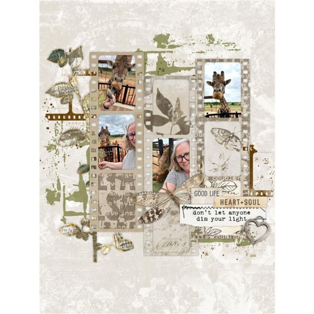 Arden Creative Studio Vintage Makers Maker's Sentiment Clusters 4x8 Inch Clear Stamp Set (ACSCS0005)