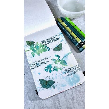 Arden Creative Studio Vintage Makers Maker's Sentiment Clusters 4x8 Inch Clear Stamp Set (ACSCS0005)