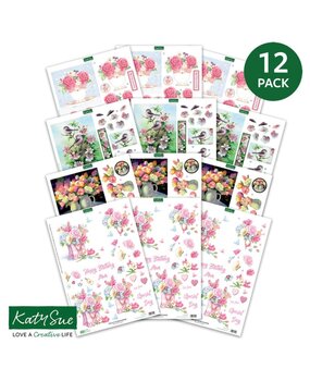 Katy Sue 3D Die-Cut Decoupage Floral collection (11-DCDFLO)