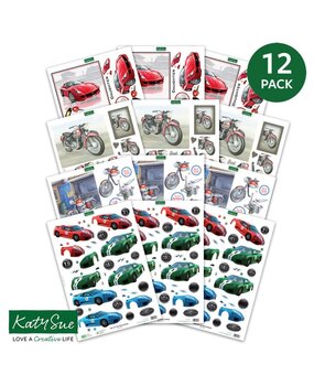 Katy Sue 3D Die-Cut Decoupage Cars and Bikes (11-DCDCAR12) Katy Sue 3D Die-Cut Decoupage Cars and Bikes (11-DCDCAR12)