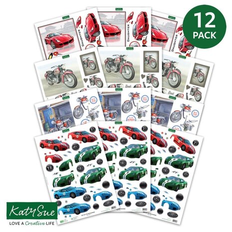 Katy Sue 3D Die-Cut Decoupage Cars and Bikes (11-DCDCAR12) Katy Sue 3D Die-Cut Decoupage Cars and Bikes (11-DCDCAR12)