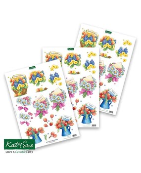 Katy Sue 3D Die-Cut Decoupage Birthday Flower (11-DCD500)