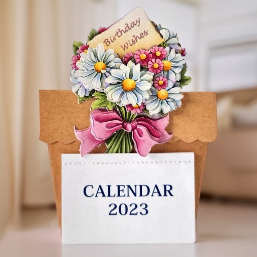 Katy Sue 3D Die-Cut Decoupage Birthday Flower (11-DCD500)