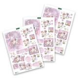 Katy Sue 3D Die-Cut Decoupage Baby Girl with Moon (11-DCD534)