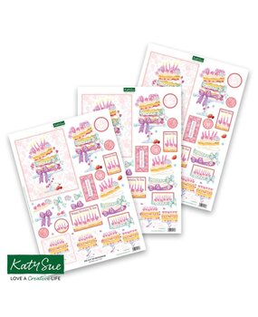 Katy Sue 3D Die-Cut Decoupage Birthday Layer Cake (11-DCD572)