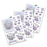 Katy Sue 3D Die-Cut Decoupage Champagne and Violets (11-DCD609)