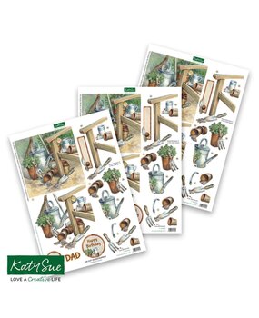 Katy Sue 3D Die-Cut Decoupage Gardeners Corner (11-DCD620)