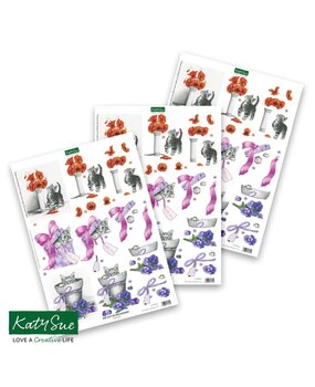 Katy Sue 3D Die-Cut Decoupage Cute Cats (11-DCD621)