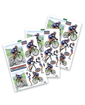 Katy Sue 3D Die-Cut Decoupage Cycling (11-DCD623)