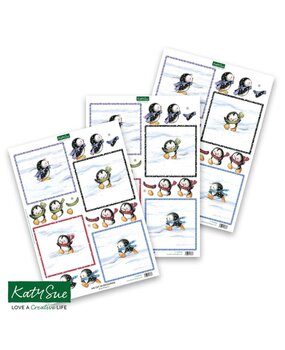 Katy Sue 3D Die-Cut Decoupage Busy Penguins (11-DCD628) Katy Sue 3D Die-Cut Decoupage Busy Penguins (11-DCD628)