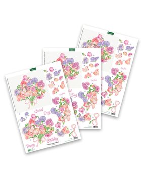 Katy Sue 3D Die-Cut Decoupage Sweet Peas (11-DCD666) Katy Sue 3D Die-Cut Decoupage Sweet Peas (11-DCD666)