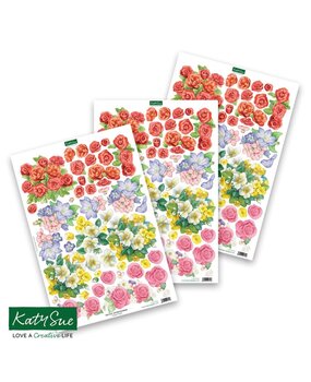Katy Sue 3D Die-Cut Decoupage Flower Patch (11-DCD700)