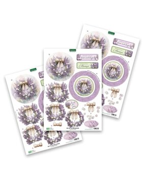Katy Sue 3D Die-Cut Decoupage Lavender Wreath (11-DCD723) Katy Sue 3D Die-Cut Decoupage Lavender Wreath (11-DCD723)